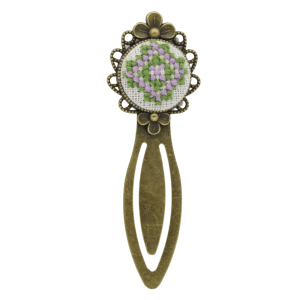 Semn carte personalizat lila verde