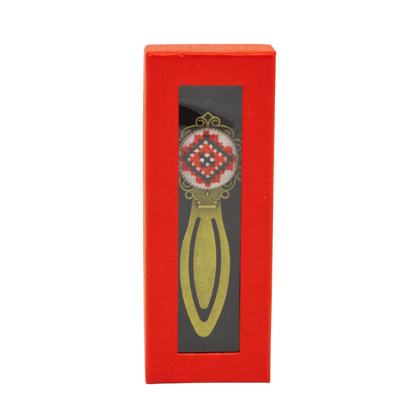 Semn de carte personalizat rosu negru